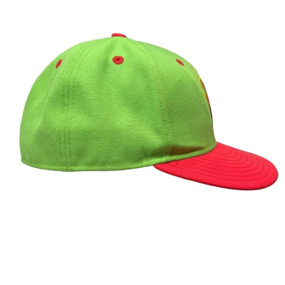 Lake Erie Captains Picantes de Lake County MiLB New Era 7 1/2 Hat Cap Neon Green - Picture 3 of 11